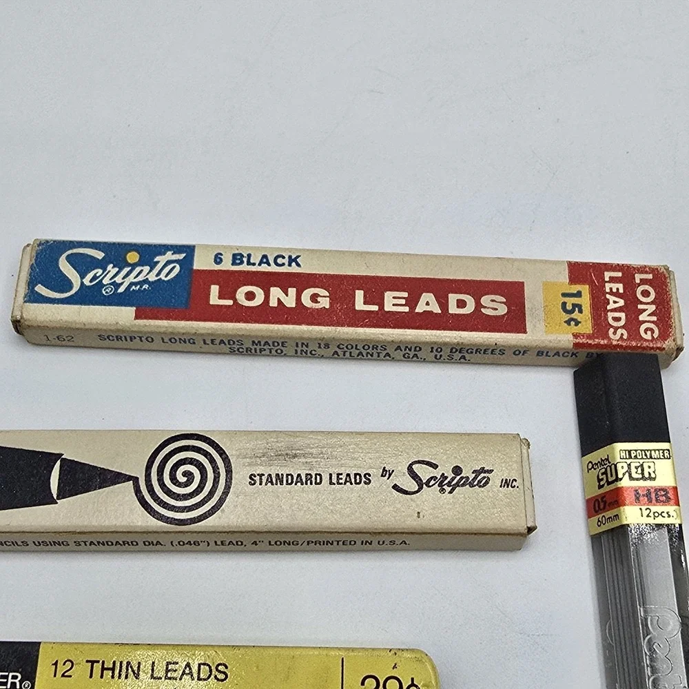 Vintage Mechanical Pencil Lead Lot‎ Scripto  SHEAFFER STAEDTLER MARS Office